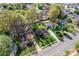 Overhead view of home's lot and street showcasing the landscaping and curb appeal at 14827 Smith Rd, Charlotte, NC 28273