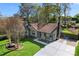 Overhead view showcasing the home's curb appeal and manicured lawn at 14827 Smith Rd, Charlotte, NC 28273