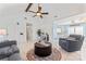 Cozy living room showcasing an open floor plan and neutral tones at 14827 Smith Rd, Charlotte, NC 28273