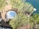 Aerial view showcasing a pool, waterfront access, and serene landscape, a true outdoor paradise at 336 Northwest Dr, Davidson, NC 28036