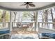 Relaxing porch with lake views and a ceiling fan at 336 Northwest Dr, Davidson, NC 28036