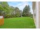 Expansive backyard with lush green grass, mature trees, and a fenced perimeter at 3725 Catawba Creek Dr, Gastonia, NC 28056