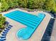 Aerial view of the community pool and surrounding lounge area at 3725 Catawba Creek Dr, Gastonia, NC 28056
