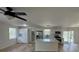 Bright, open-concept kitchen with an island, stainless steel appliances, and wood flooring at 3735 Stonehaven Dr, Charlotte, NC 28215