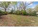 Expansive backyard features lush greenery, and mature trees providing plenty of shade at 3987 Taxahaw Rd, Lancaster, SC 29720