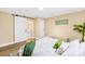 Cozy bedroom with barn door leading to the primary bathroom at 504 Katherine Ave, Kings Mountain, NC 28086