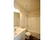 Cozy bathroom featuring a tub and shower combination and a single sink vanity at 8606 Highgate Dr, Charlotte, NC 28215