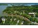 Aerial view showcasing waterfront property on Lake Norman, near Sherrills Ford, NC at 8915 Linden Grove Ct, Sherrills Ford, NC 28673