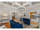 Open-concept living room featuring hardwood floors, archways, and ample seating at 8915 Linden Grove Ct, Sherrills Ford, NC 28673