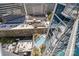Aerial view showcases the pool and surrounding cityscape from high above at 210 N Church St # 2305, Charlotte, NC 28202