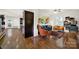 Inviting living room showcasing hardwood floors, designer furnishings, and an open layout, perfect for entertaining at 2314 Wolfe St, Charlotte, NC 28205
