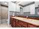 Bathroom features a dual sink vanity with classic fixtures and design details at 3730 Club House Ne Dr, Conover, NC 28613