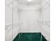 Unfinished closet with wire shelving and green carpeting at 3730 Club House Ne Dr, Conover, NC 28613