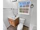 Clean bathroom with a wooden vanity, and a shower/tub combination at 3914 Hathaway Hills Dr, Charlotte, NC 28214