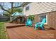 Spacious back deck with a variety of seating options for outdoor entertainment at 409 Cardinal Dr, Newton, NC 28658