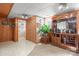 Finished basement with a wet bar, closet space, and separate bath area at 409 Cardinal Dr, Newton, NC 28658