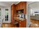Charming office nook with custom cabinetry and granite countertop at 5125 Winding Brook Rd, Charlotte, NC 28226