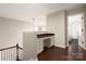 This landing area features a convenient built-in desk, adding functionality to the home's layout at 5951 Carrollton Ln, Charlotte, NC 28210