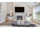 Bright living room showcasing a fireplace, stylish decor, and a contemporary rug adding warmth and character at 6529 Jepson Ct, Charlotte, NC 28214