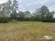 Well-manicured backyard featuring green grass, mature trees, and landscaping at 8011 Caliterra Dr, Charlotte, NC 28227