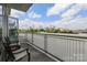 Spacious balcony with views of the city skyline at 1100 Metropolitan Ave # 314, Charlotte, NC 28204