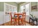 Cozy breakfast nook with a round table, decorative chairs, and a built-in cabinet at 165 Mimosa Ter, Wadesboro, NC 28170