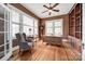 Bright office with ample natural light, hardwood floors, and built-in shelving at 165 Mimosa Ter, Wadesboro, NC 28170