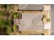 Aerial view of the home showing its roof, outdoor patio area, landscaping, and proximity to neighboring houses at 2035 Palace Way, Indian Land, SC 29707