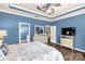 Spacious main bedroom with en-suite bathroom access and modern design elements at 2035 Palace Way, Indian Land, SC 29707