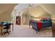 Comfortable bedroom featuring a ceiling fan, a sloped ceiling, and a cozy bed, perfect for relaxation at 2228 Metcalf Dr, Sherrills Ford, NC 28673