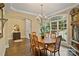 Formal dining room with hardwood floors and decorative chandelier at 2228 Metcalf Dr, Sherrills Ford, NC 28673