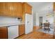 Spacious kitchen with oak cabinets, and stainless steel dishwasher at 2805 Sadler Rd, Alexis, NC 28006