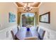 Elegant dining room with decorative mirror, large window, and space for Gathering gatherings at 4071 King Wilkinson Rd, Lincolnton, NC 28092