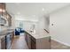 Spacious kitchen with granite countertops, wooden cabinets and modern appliances, adjoined to open living area at 408 Moondance Dr # C, Gastonia, NC 28054