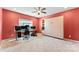 Versatile bedroom space with neutral carpet, ample lighting, and a built-in wardrobe at 423 Wescott St # 73, Indian Trail, NC 28079