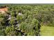 Aerial shot capturing the neighborhood's layout, tree-lined streets, and the development amidst nature at 4522 Woods End Ln, Charlotte, NC 28277