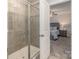 Modern shower with glass door connected to main bedroom at 7394 Echoing Hills Ln, Maiden, NC 28650