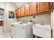 Laundry room with overhead cabinets, sink and washing machine at 744 Ledgestone Ct, Tega Cay, SC 29708
