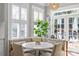 Cozy breakfast nook with comfortable seating and views of the outdoors, and access to outdoor patio at 806 Sunnyside Ave, Charlotte, NC 28204