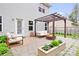 Stylish patio area with pergola and comfortable seating, ideal for outdoor relaxation at 9230 Avery Meadows Dr, Charlotte, NC 28216