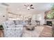 Open-concept living room with seamless flow to the kitchen and dining area at 9413 Liberty Hill Dr, Mint Hill, NC 28227
