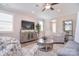 Comfortable living room with stylish furniture, neutral colors, and ample natural light at 9413 Liberty Hill Dr, Mint Hill, NC 28227