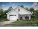 Charming single-story home with white siding, an attached garage, and manicured front lawn at 121 Hamrick Ave, Shelby, NC 28152