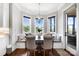 Cozy breakfast nook featuring a built-in bench, perfect for intimate gatherings and Gathering meals at 1311 Sunnys Halo Ln, Waxhaw, NC 28173