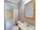 Bathroom featuring patterned wallpaper, and a door leading to a room at 1881 Sharonwood Ln, Rock Hill, SC 29732
