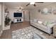 Well-lit living room featuring modern furnishings, a fireplace, and access to other areas of the house at 2064 Elizabeth Ave, Hickory, NC 28602