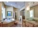 Luxurious bathroom with a soaking tub and a separate glass shower at 2504 White Thorne Ln, Waxhaw, NC 28173