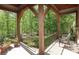 Inviting porch with wooden beams and a view of the lush, green outdoors at 2504 White Thorne Ln, Waxhaw, NC 28173