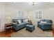 Cozy living room showcasing plush seating, stylish decor, and natural light from shuttered windows at 3005 Somerset Dr, Charlotte, NC 28209