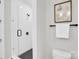 Modern bathroom featuring frameless shower with sleek fixtures and contemporary finishes at 3441 Byrnes St, Charlotte, NC 28205